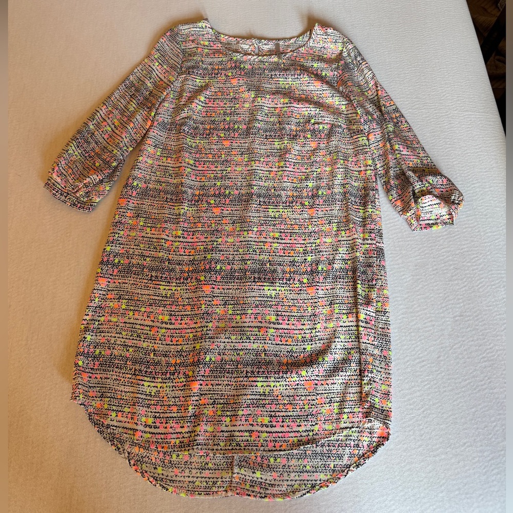 Colorful Neon Patterned Mini Dress